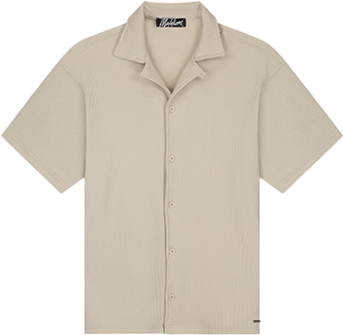 Malelions Ribbed Camp Collar Shirt