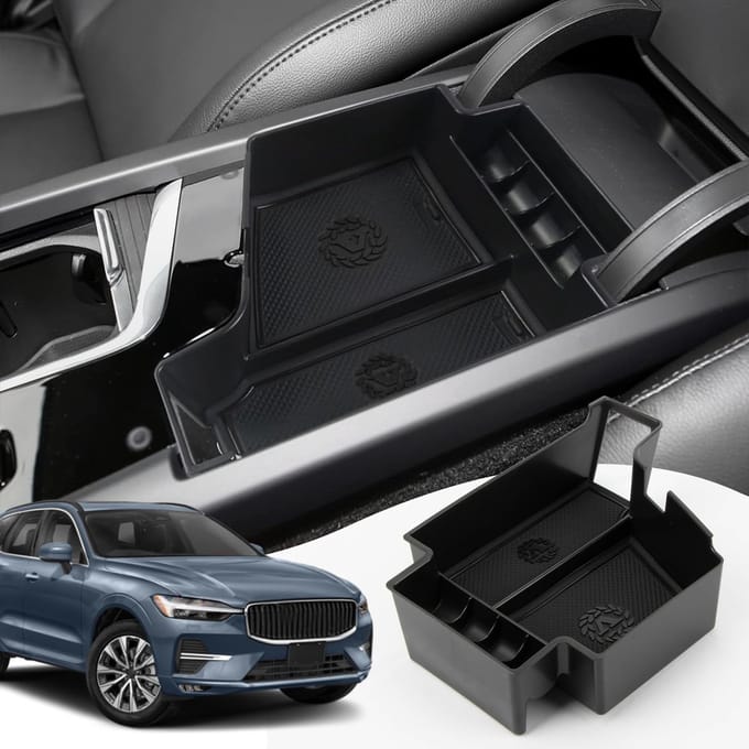Dailygoods- Middenconsole multifunctioneel - Auto organizer - Armleuning organizer - Interieuraccessoires - Geschikt voor XC60, XC90, V60, S60, V90, S90 - 2017-2025