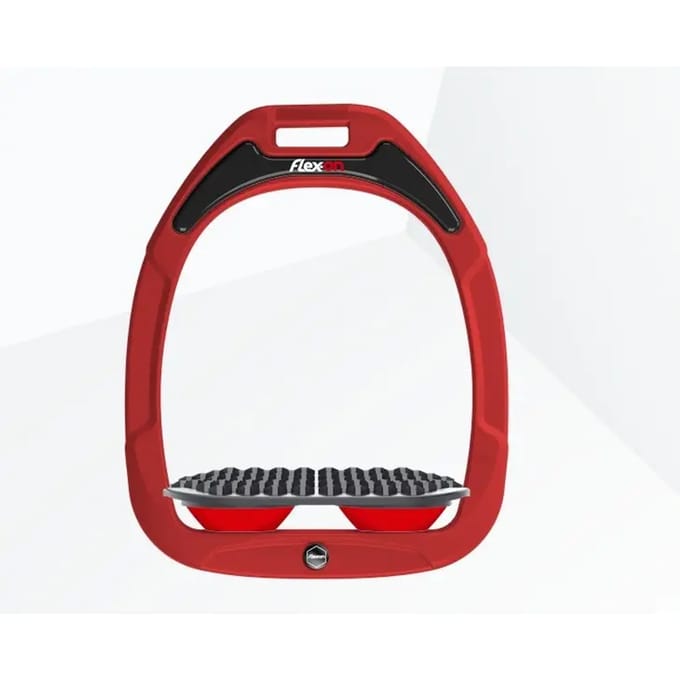 Endurance stijgbeugels Rood/Grijs/Rood Flex-On Green Composite