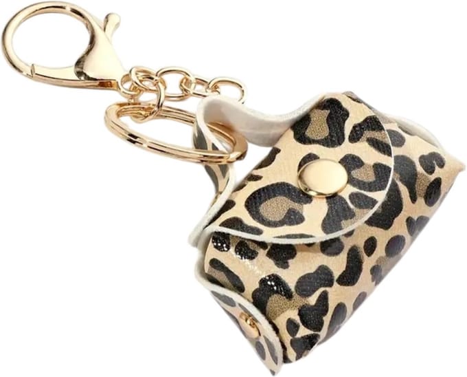 Sleutelhanger Panterprint Tas 5 x 4 cm