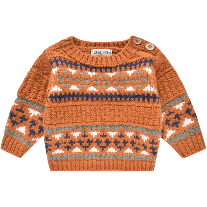 Louise Misha Jumper Cosmo Cinnamon Größe: 18M | Strickjacken Outlet | kids