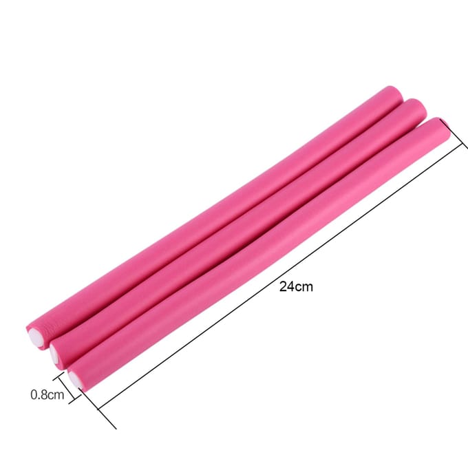 10-delige set Zachte Haarkruller Roller Krul Haar Buigzame Rollers DIY Magische Haarkrullers Tool Styling pink