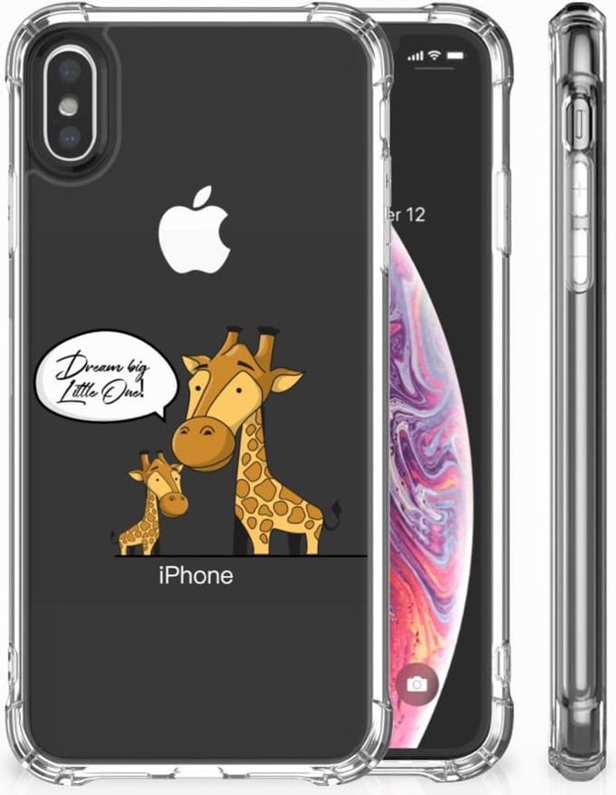 Apple iPhone X | Xs Stevig Bumper Hoesje Giraffe