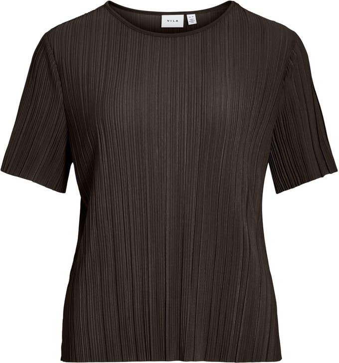 VILA - VIPLISA O-NECK S/S TOP - NOOS - Dames - Blouses