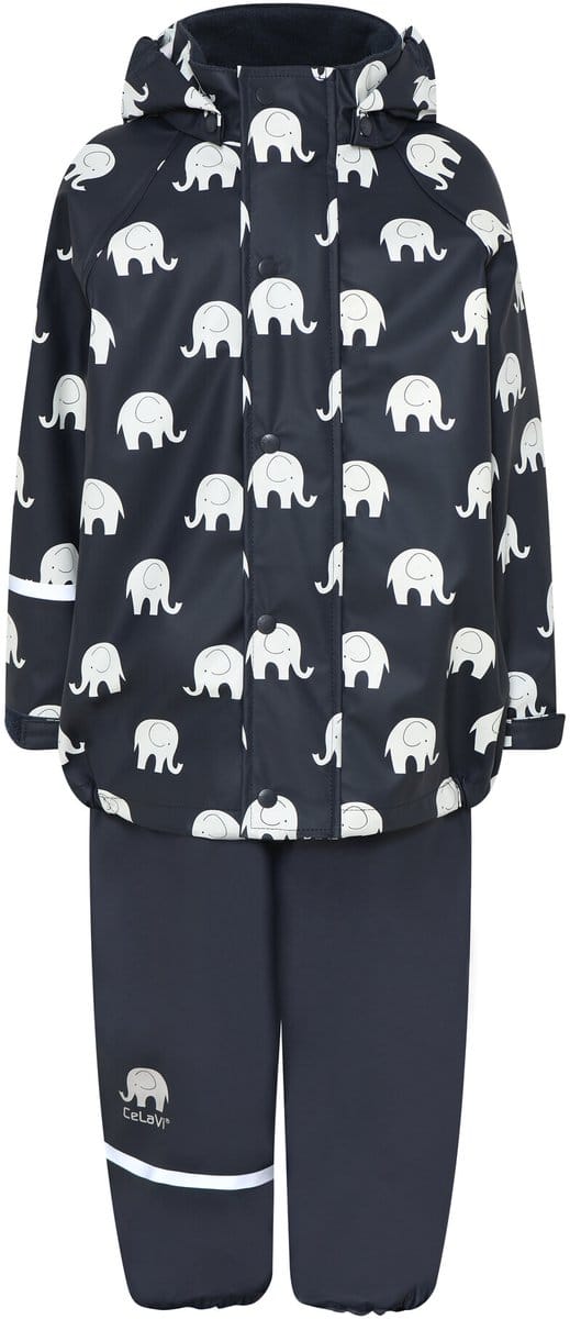 CeLaVi - Regenpak voor kinderen - Olifant - Dark Navy - maat 110cm