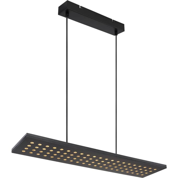 Globo LED hanglamp Dolores, mat zwart/zwart