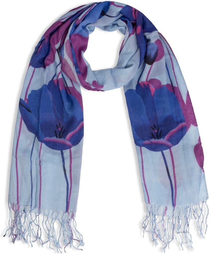 Robin Ruth Lente Sjaal Tulpen Licht blauw