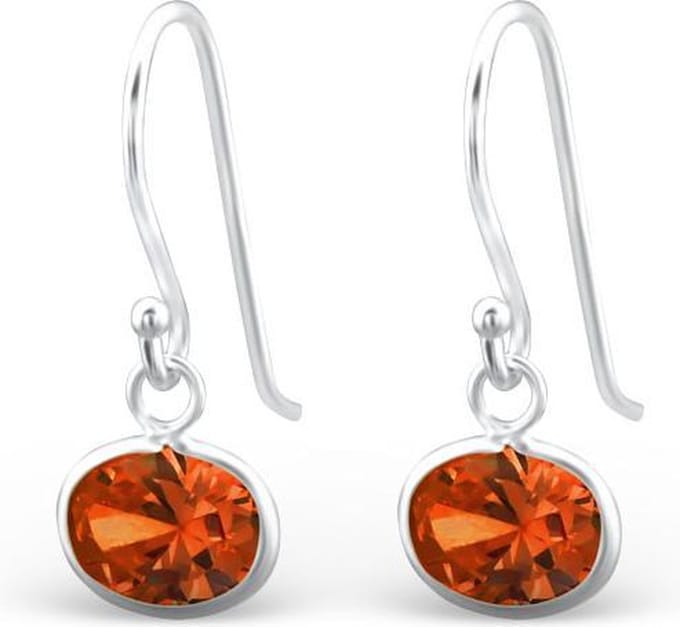 Montebello Oorbellen Cara Orange - 925 Zilver E-Coating - 9x20mm