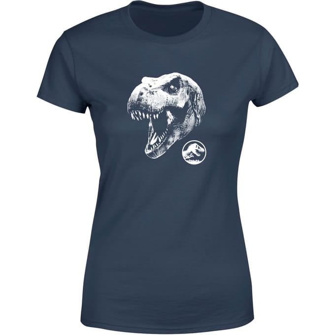Jurassic Park T Rex Women's T-Shirt - Navy - XS