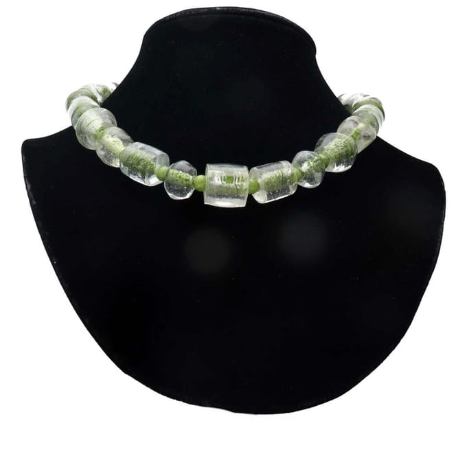 Bela Donaco - Keting statement B14-18 – Afrikaanse Glaskralen – Sterling Zilver