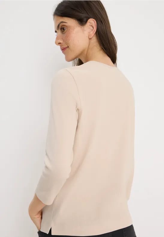 Shirt met geribde structuur