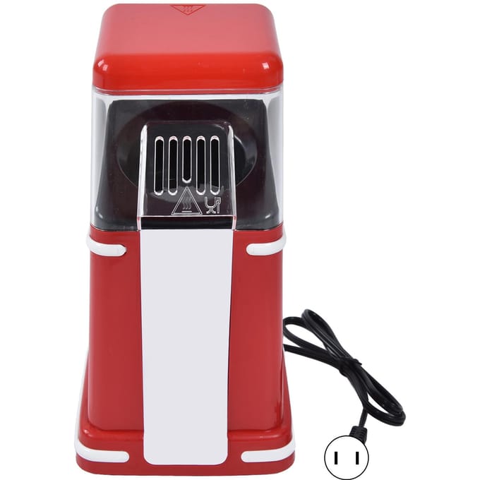 Elektrische Popcornmachine Hete Lucht Ontwerp Compacte Structuur 1200W Popcorn Popper Machine voor Familie L(for 6.5-9kg) black