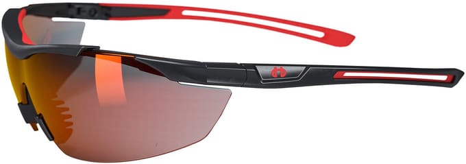 Hellberg Veiligheidsbril Argon AF+AS smoke red / rood - fijne veiligheidszonnebril