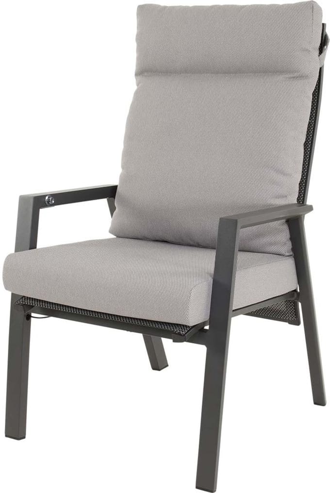 Lesli Living - Bistrostoel Malik - Grijs - 65x75x105cm - Set van 2