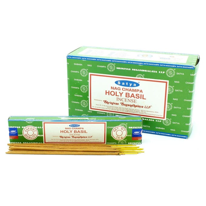 Satya - holy basil - wierook - basilicum - doos 12 pakjes van 15 gram