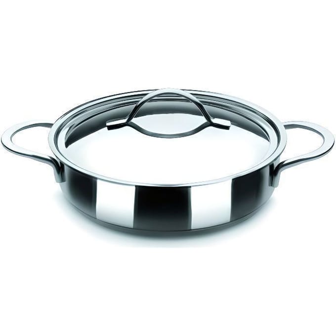 Ibili 605332 Noah Plat rond Inox 32 cm avec couvercle 605332