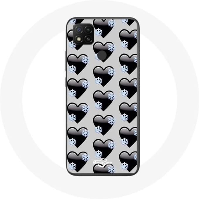 Xiaomi Redmi 9C hoesje met zwarte harten