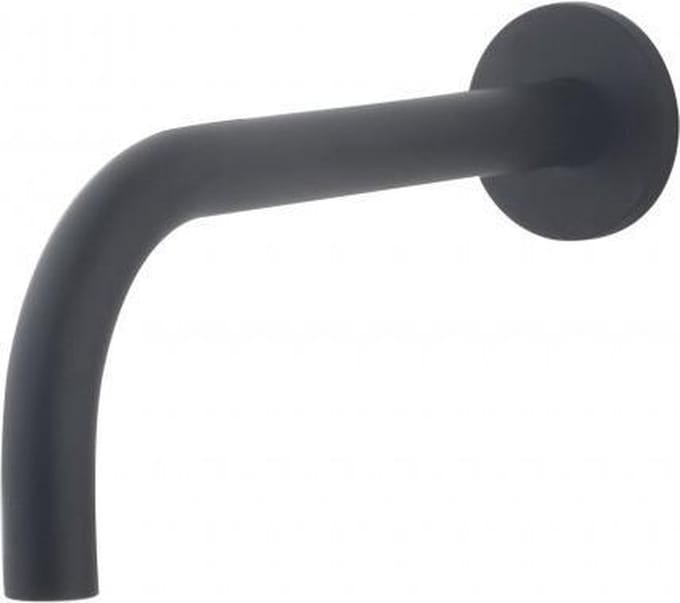 Wiesbaden Slim 18mm uitloop rond 20cm 1/2" mat zwart