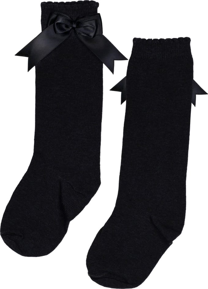 iN ControL - 2 pack sokken met satijnen STRIK - Black 19/22