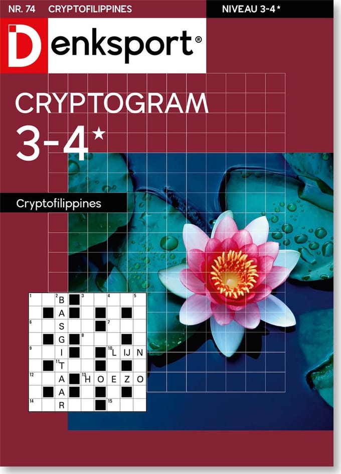 Denksport Puzzelboek Cryptofilippines 3-4*, editie 74