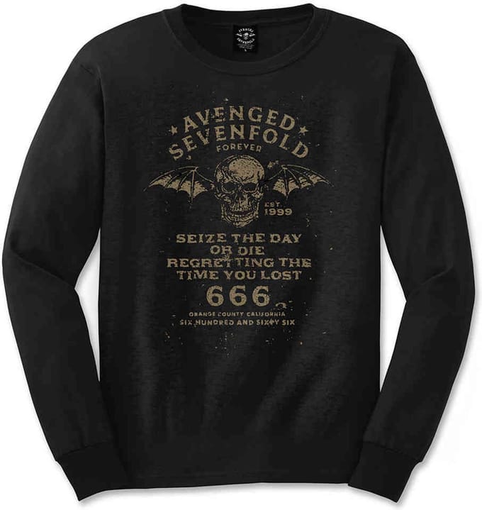 Avenged Sevenfold - Seize The Day Longsleeve shirt - L - Zwart
