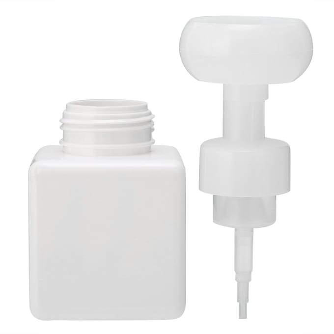 Schuimmousse Pompfles Reizen Navulbaar Bloemvorm Schuimende Zeepdispenser Fles 250mlWit white