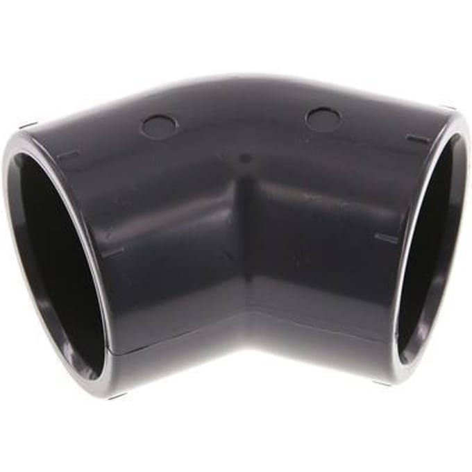 PVC 45 graden L-Fitting Lijmmof 40x50mm [2 stuks]