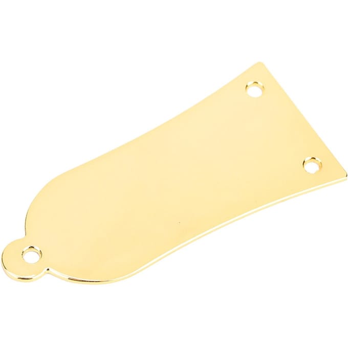 Couvercle de truss rod en métal à 3 trous avec vis Remplacement pour guitare basse(Or) beige