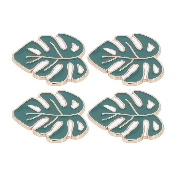 4-delige Naaldhouder Set DIY Magneet Kruissteek Borduuraccessoires Groene Bladeren beige