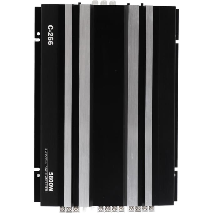 Auto Versterker 5800W 2 4 Ohm 4 Kanaals Hoge Efficiëntie Metaal Universeel voor Luidspreker Audiosysteem gray