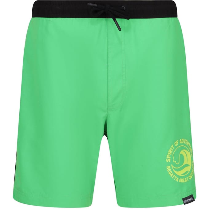 Regatta Heren Bentham Zwemshort (Fairway Groen/Zwart)
