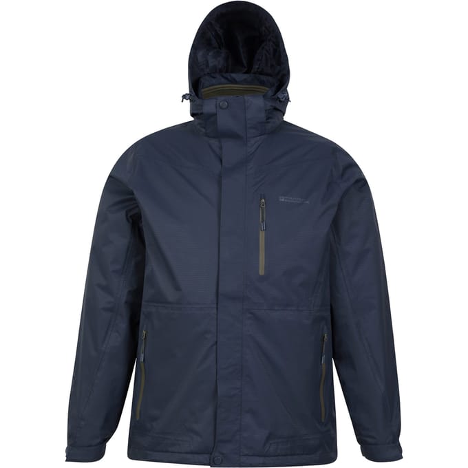 Mountain Warehouse Heren Bracken Extreme 3 in 1 Waterdichte Jas (Blauw)