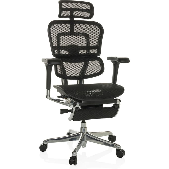 Bureaustoel / Directiestoel ERGOHUMAN PLUS LEGPRO GEN2 Netstof zwart hjh OFFICE