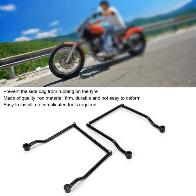 Universele Motorfiets Zijtas Montagebeugel Steunbalken Accessoire white