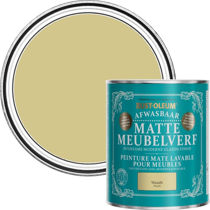 Rust-Oleum Groen Afwasbaar Matte Meubelverf - Wasabi 750ml