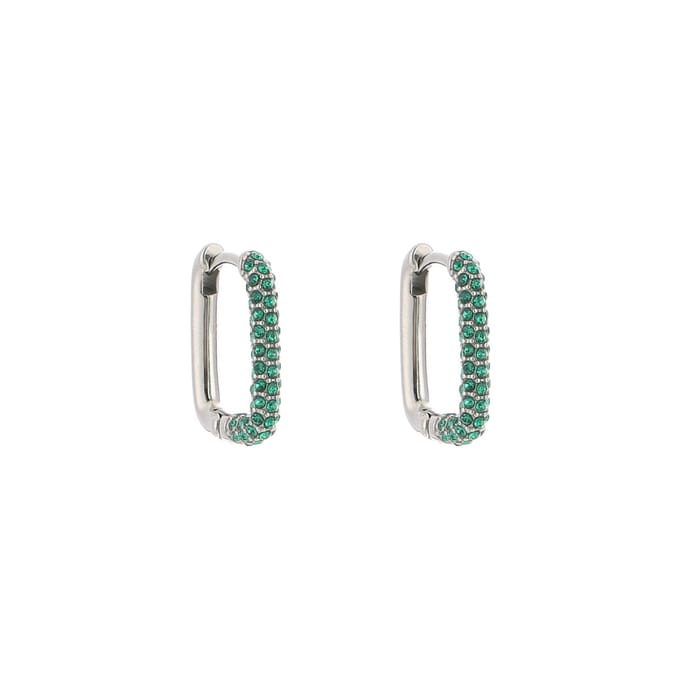 Oorbellen met groene zirkonia Michelle Bijou