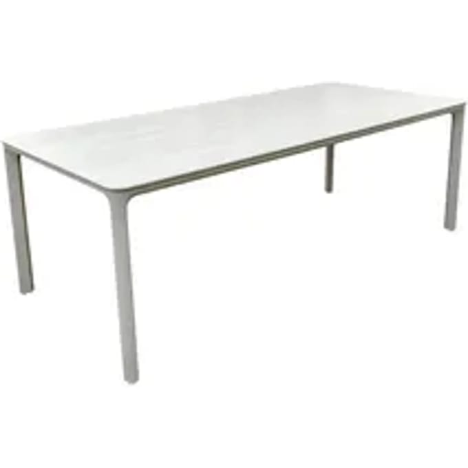 Central Park Alessio Eettafel - Sinterstone Wit - 100 X 220 X 75cm