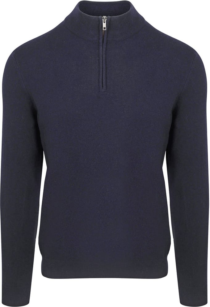 Steppin' Out Half Zip Trui Merinowol Navy - Maat M - Heren - Pullovers