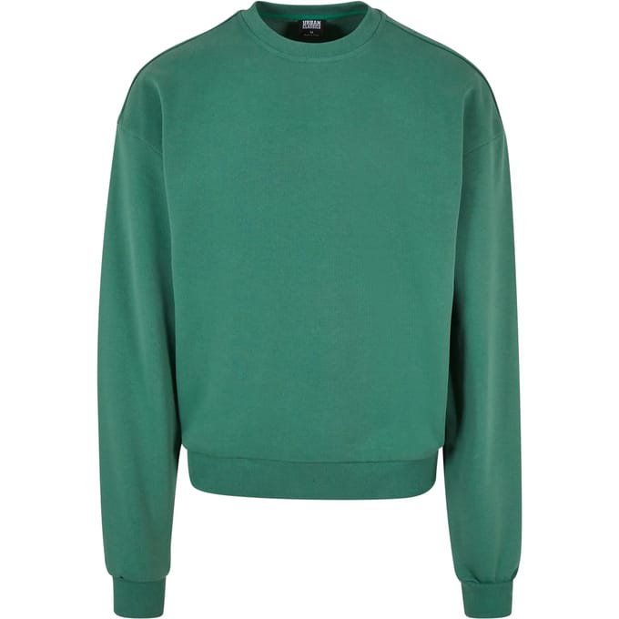 Urban Classics - Ultra Heavy Crewneck sweater/trui - S - Groen