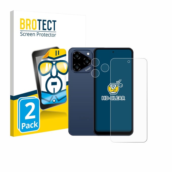 BROTECT - Screenprotector voor Acer Acerone Liquid S262F5 (Voor+Camera) - Folie Beschermfolie transparant 2 Stuks