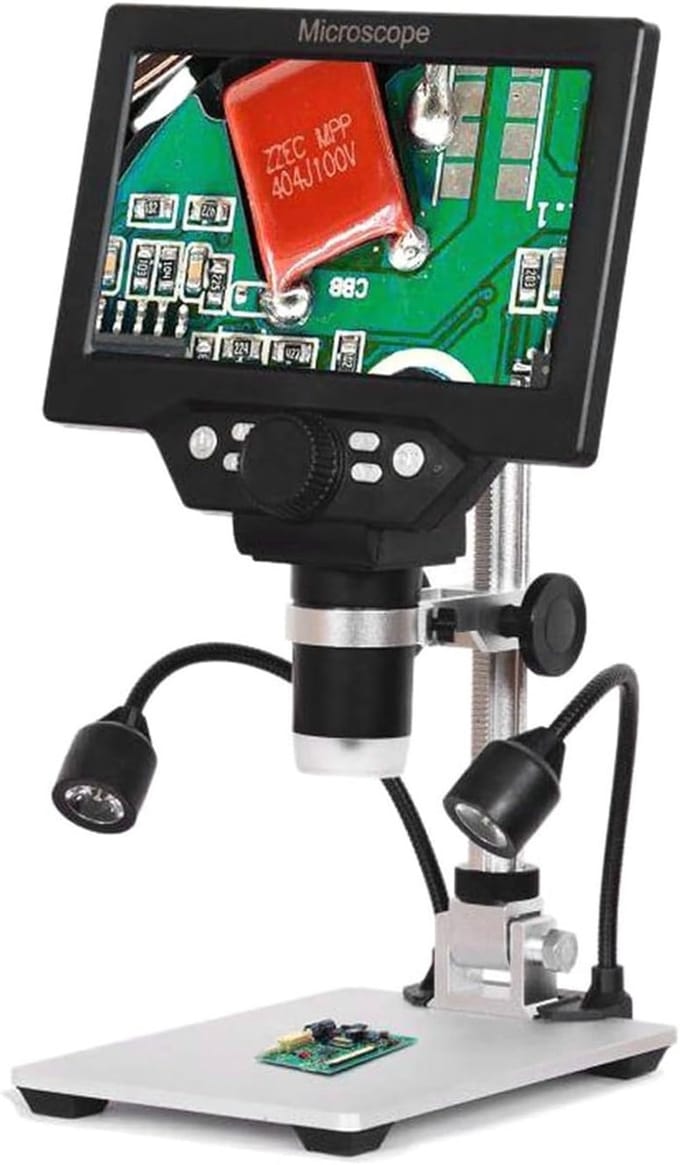 Digitale Microscoop - Stereoscoop LCD - Precisie Inspectie - Continu Variabele Zoom - 1200x Vergroting - Zwart
