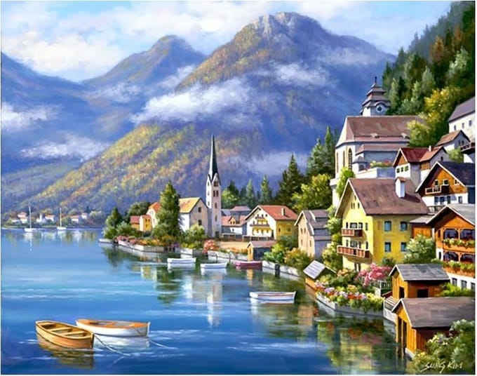 Wizardi Diamond Painting Harbour WD091