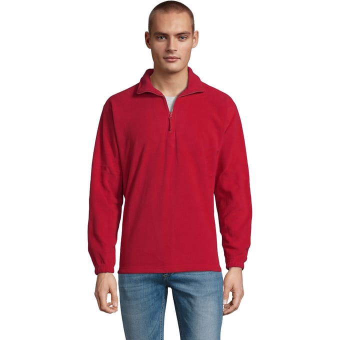 SOLS Volwassen uniseks Ness Half Zip Fleece Top (Rood)