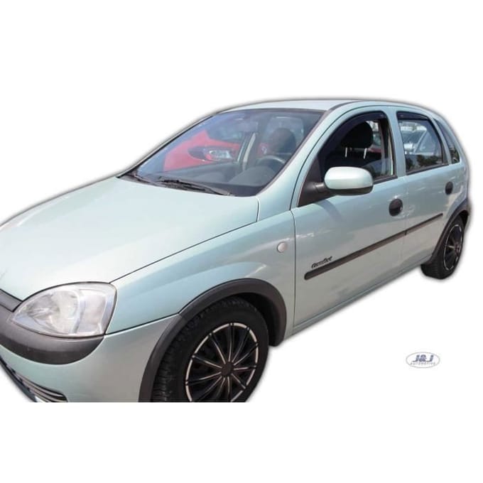 Déflecteurs d'air Heko Opel Corsa C 2000-2006 4pcs Fumé - Acrylique renforcé - Installation facile