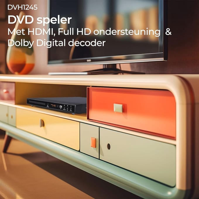 FULL HD DVD Speler met HDMI, USB en Scart - Ondersteunt Dolby Digital - Multi-Regio Speler