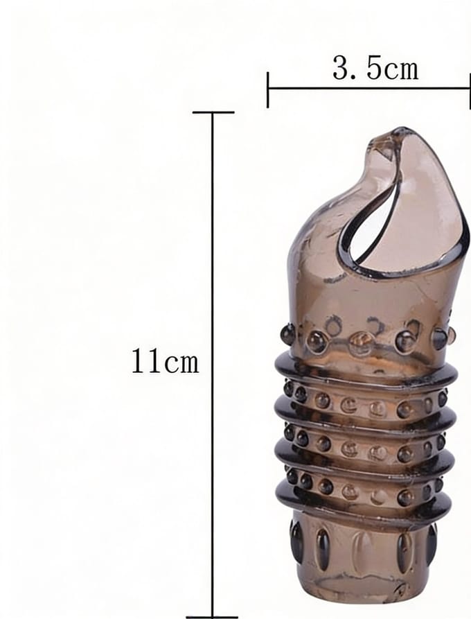 Penis Sleeve - Oprekbaar - Ribbels - Opening balzak - Transparant