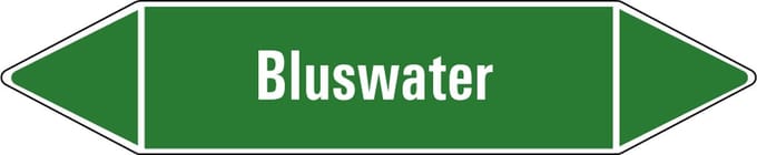 Bluswater leidingmarkering op vel - groen wit 75 x 17 mm - 8 per vel
