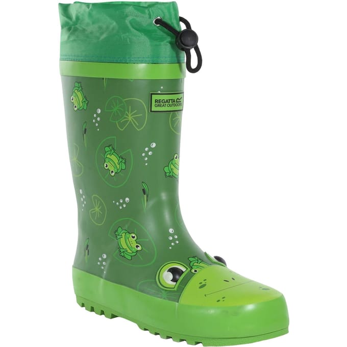 Regatta Kinderen/Kinderen Mudplay Jnr Frog Square Wellington Boots (Kikkergroen)