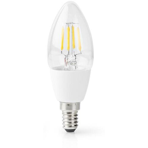 Nedis SmartLife LED Filamentlamp - Wi-Fi - E14 - 400 lm - 5 W - Warm Wit - 2700 - Glas - Android / IOS - Kaars - 1 Stuks