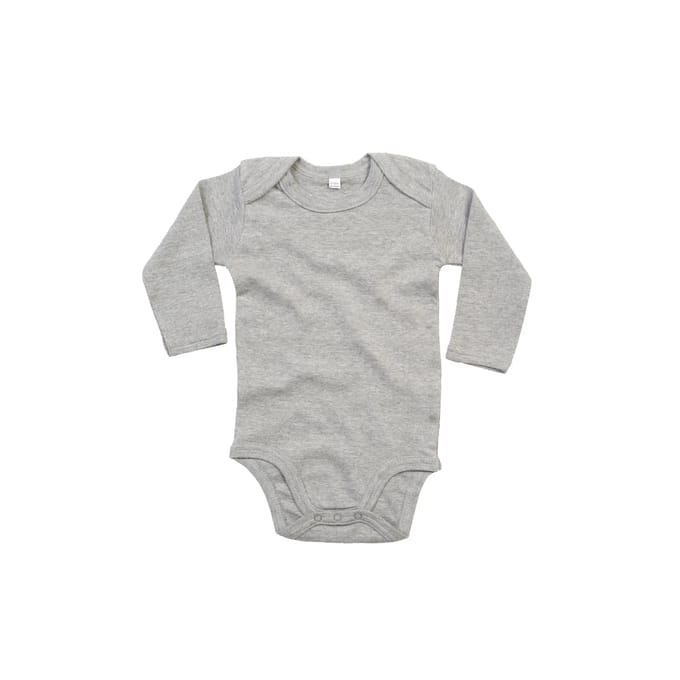 Babybugz | Baby long Sleeve Bodysuit | Heather Grey Melange | 3 - 6 Maanden